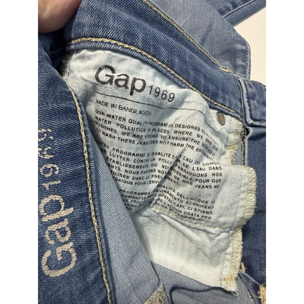 Gap 1969 Women's Jeans Skinny Fit Classic‎ Blue Denim Faded Casual size 28 - Picture 8 of 8